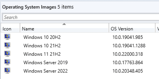 OS Versions