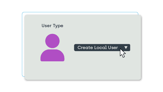 Pop-up from within the Privilege Manager software to create a local User ID as well as group.