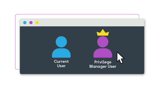 Privilege Manager User Rights pop-up.