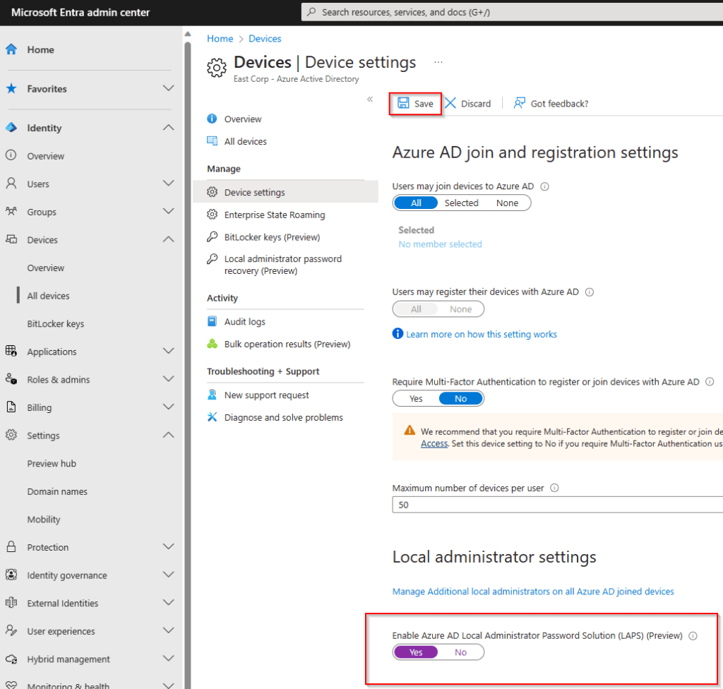 enable azure ad