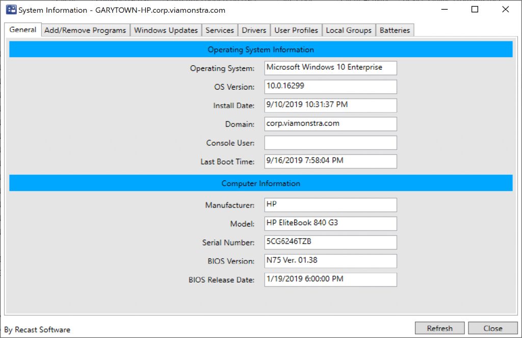 Run this tool on both individual Machines or on entire collections