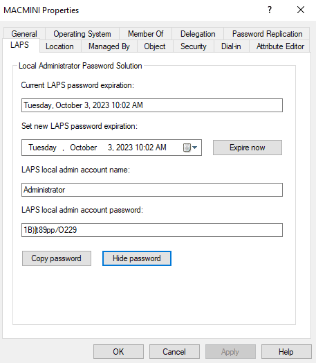 How to Configure Windows LAPS in Active Directory - Verifying Success and Retrieving Passwords