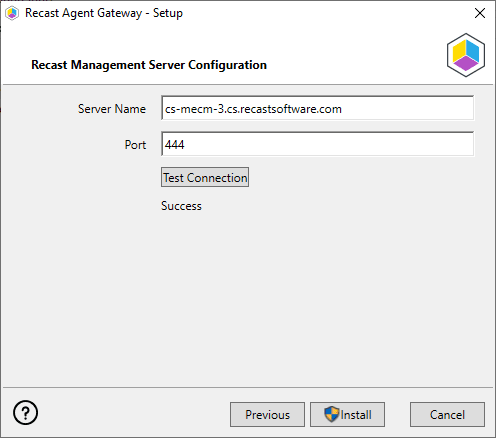 Recast Management Server Configuration