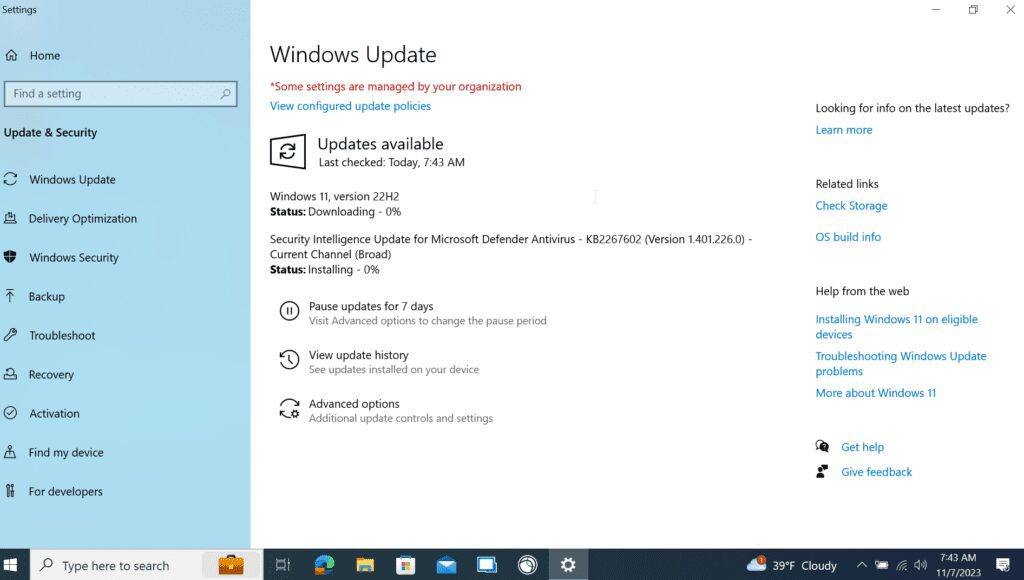 Upgrade Windows 10 Devices to Windows 11 with Intune - Company portal Windows 11 update