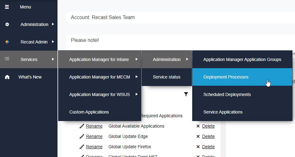 Rapid Application Patching - deployment process