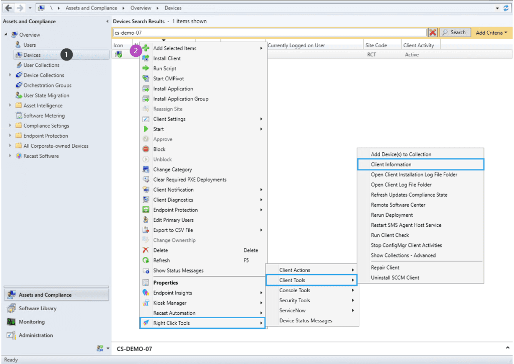 Clear Orphaned Cache and Kill a Running Process - Client Tools -> Client Information