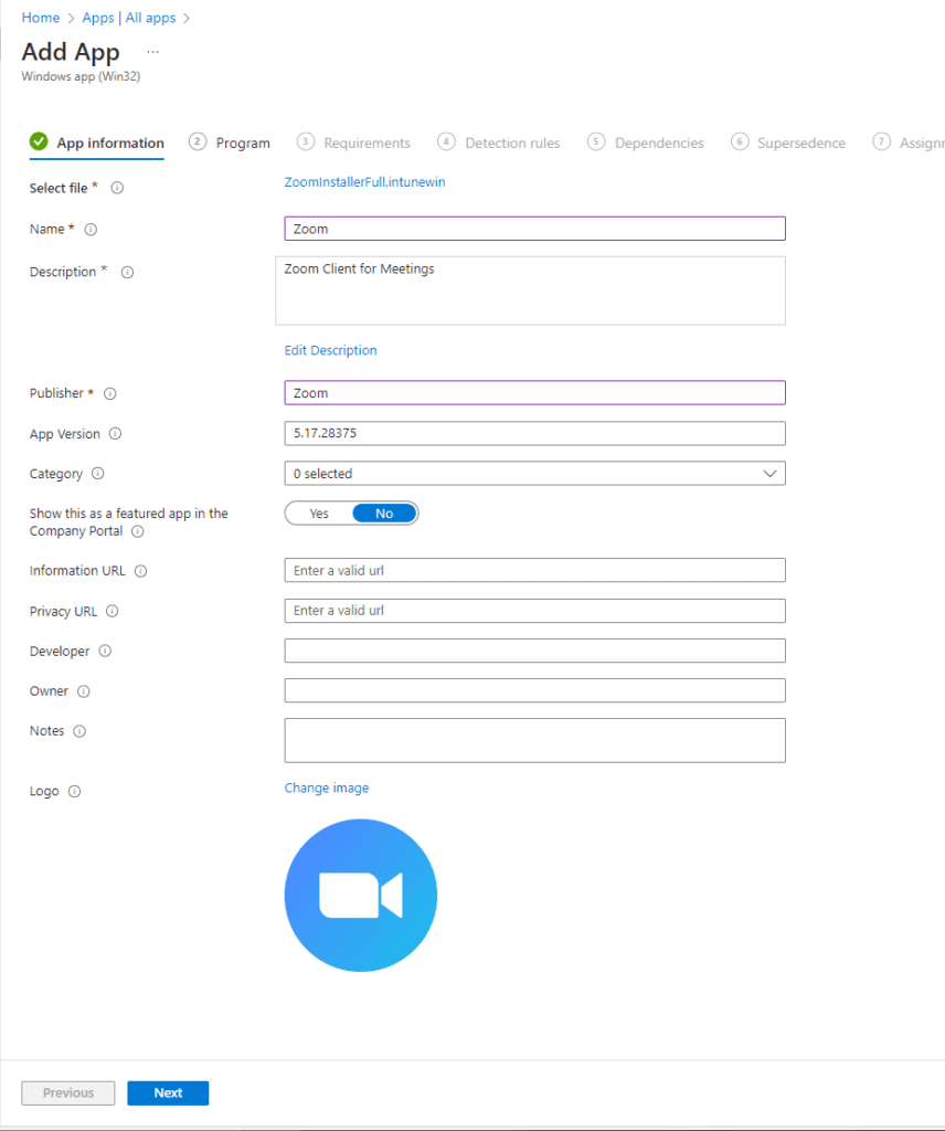 Win32 autopopulated info