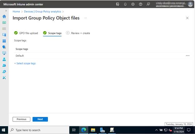 Group Policy Object files --> Scope Tags