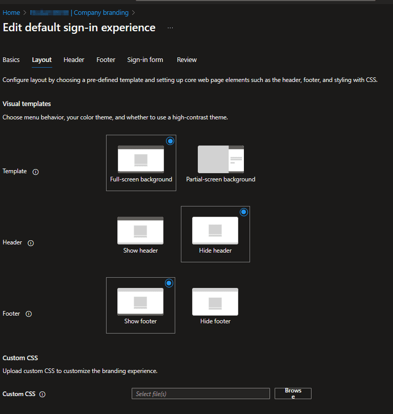 Windows Autopilot with Microsoft Intune - Entra ID customize branding layout page