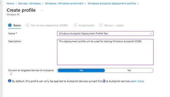 Windows Autopilot with Microsoft Intune - convert all autopilot toggle