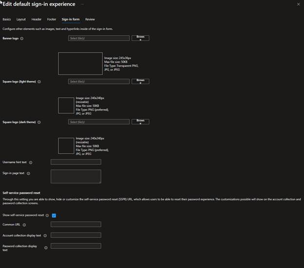 Windows Autopilot with Microsoft Intune - Entra ID customize branding sign in form