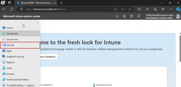 Manually Register Devices with Windows Autopilot - Intune admin center --> devices