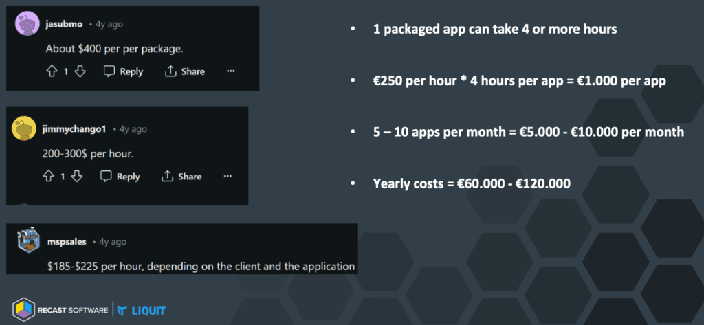 Packaging Applications - the costs