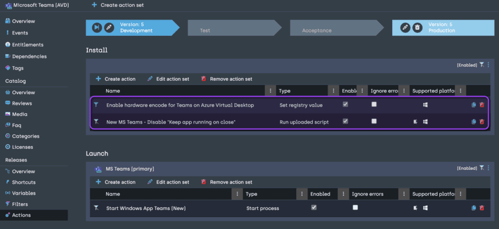 Optimize New MS Teams for AVD - Install Actions