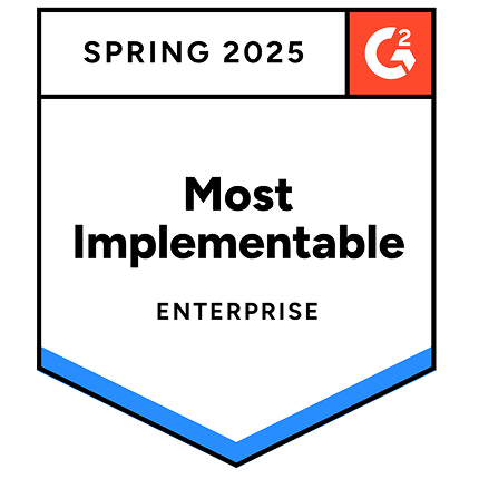 Most Implementable - Enterprise - Spring 2025 G2 Award
