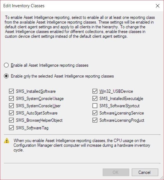 Asset Intelligence - Enable Only Asset Intelligence - Enable Only