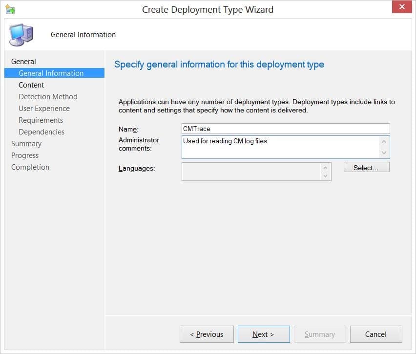 CMTrace-General-Deployment Type Application Model - CMTrace-General-Deployment Type