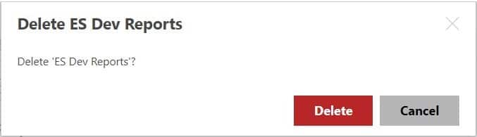 Delete SSRS Reports - Folder - Red Delete Button Delete SSRS Reports - Folder - Red Delete Button