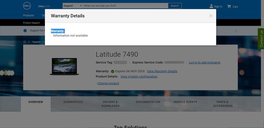 Dell Warranty Status - Warranty Details Dell Warranty Status - Warranty Details
