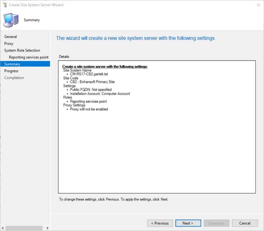 SCCM Reporting Services Point - Summary Node SCCM Reporting Services Point - Summary Node
