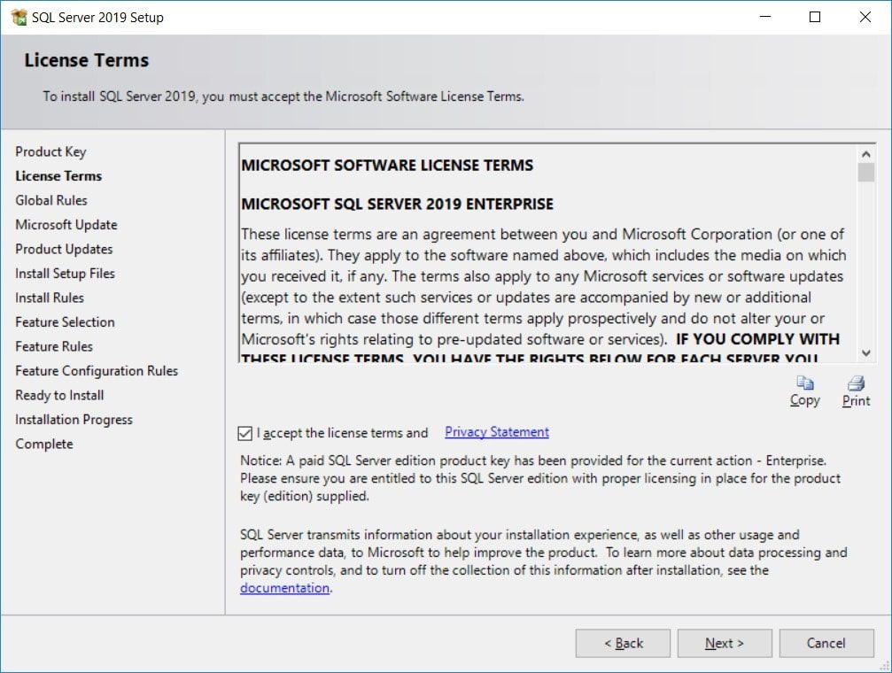 SQL Server 2019 - License Terms SQL Server 2019 - License Terms