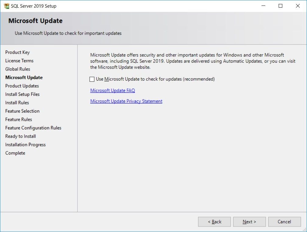 SQL Server 2019 - Microsoft Update SQL Server 2019 - Microsoft Update