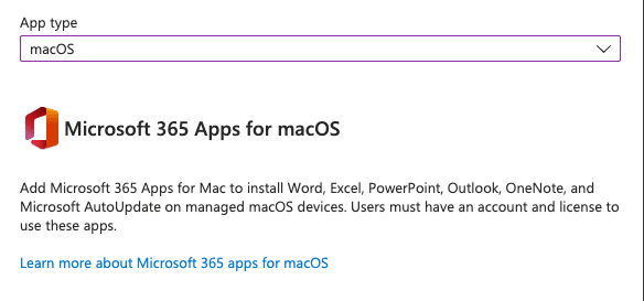 App type - macOS