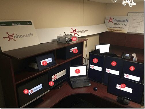 10 monitors numbered