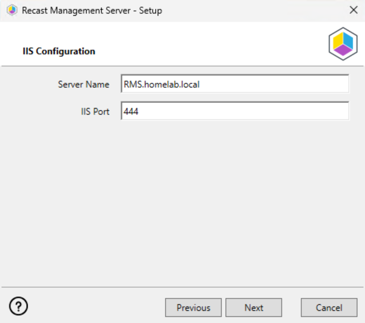 Installing Recast Management Server - IIS Configuration