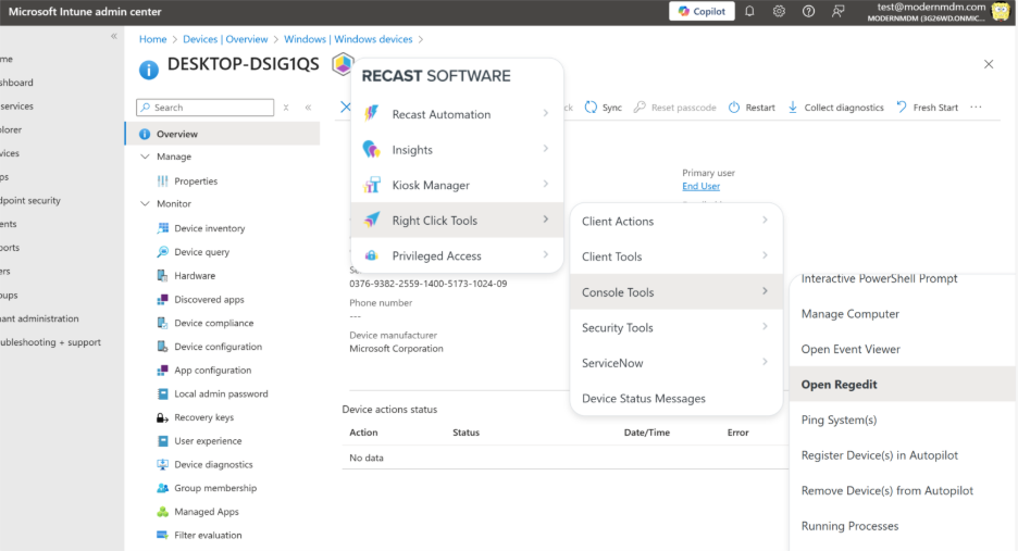 File Sharing for Entra-Joined Devices - Right Click Tools Open Regedit