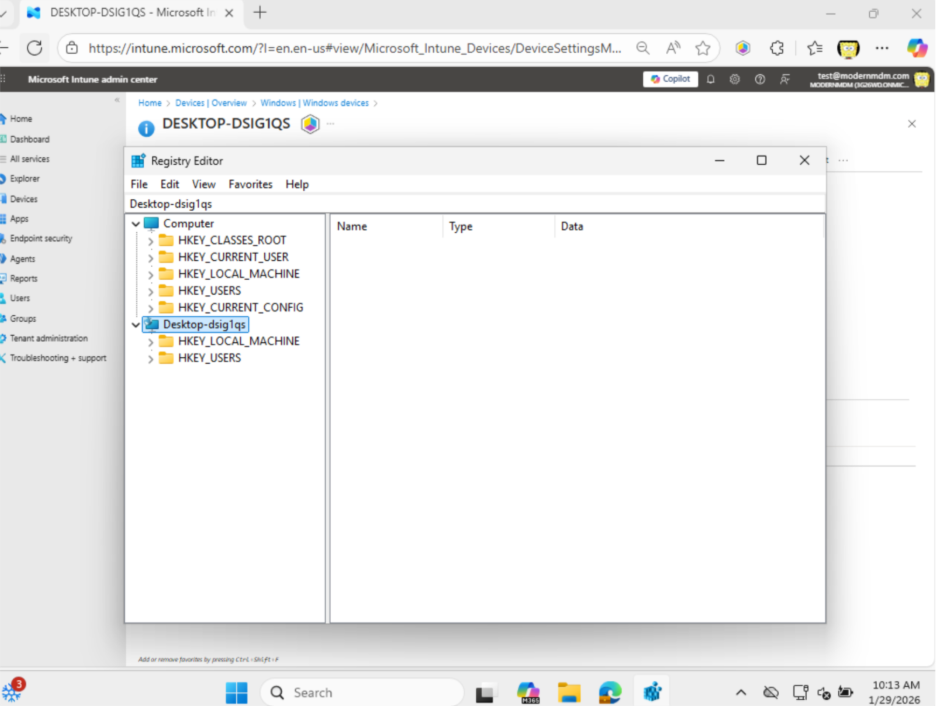 File Sharing for Entra-Joined Devices - Remote Registry