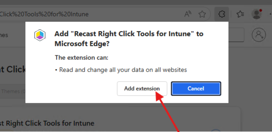 Right Click Tools Browser Extension - Adding Extension