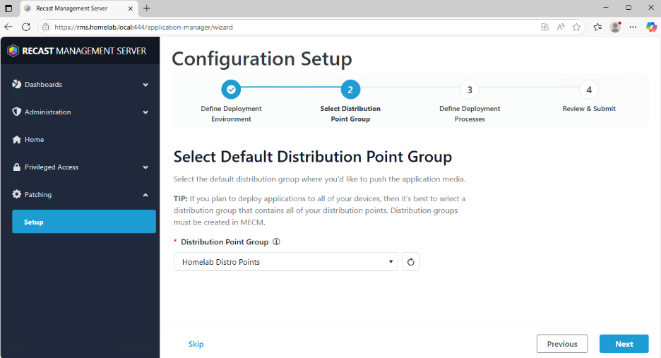 Configuring Right Click Tools Patching - Distribution Point Setup