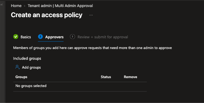 Intune Multi Admin Approval -  Approvers